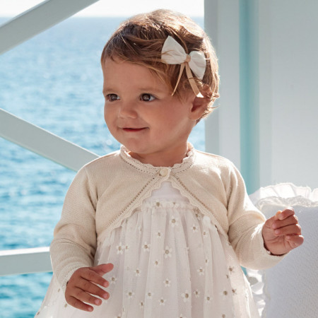Bolero bebe fetita cu broderie