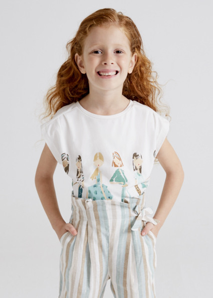 Tricou ECOFRIENDS roz mânecuta scurta, fată, Mayoral