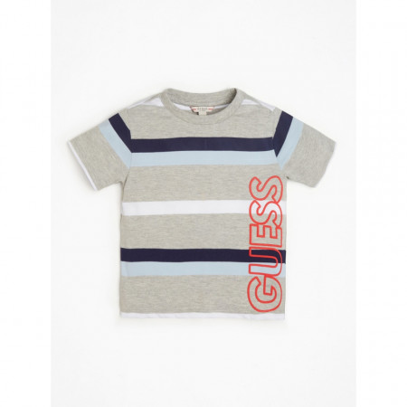 Tricou Guess, dungi cu text brodat