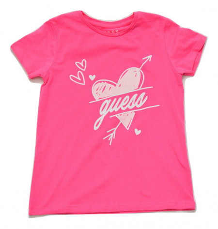 Tricou Guess roz cu inima