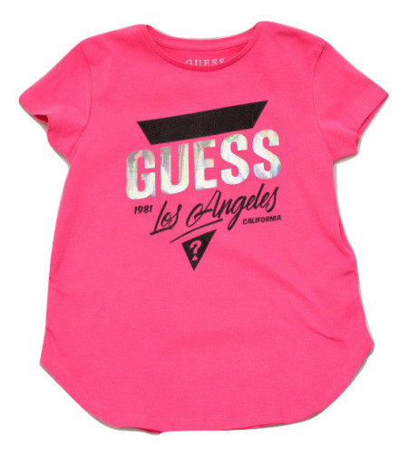 Tricou roz aprins, Guess