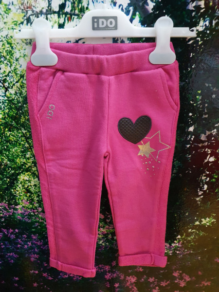 Pantalon de trening roz IDO din bumbac
