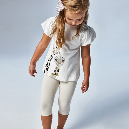 Set de tricou cu colant din bumbac Mayoral