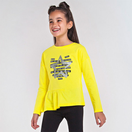 Bluza de bumbac Mayoral galbena
