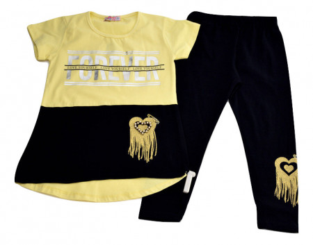 Costum bumbac galben