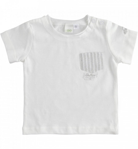 Tricou bebe nou nascut baiat cu buzunar