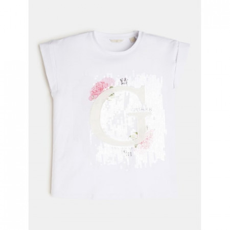Tricou Guess alb cu G