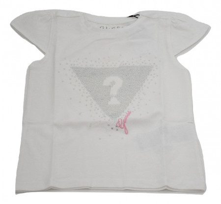 Tricou Guess alb cu paiete