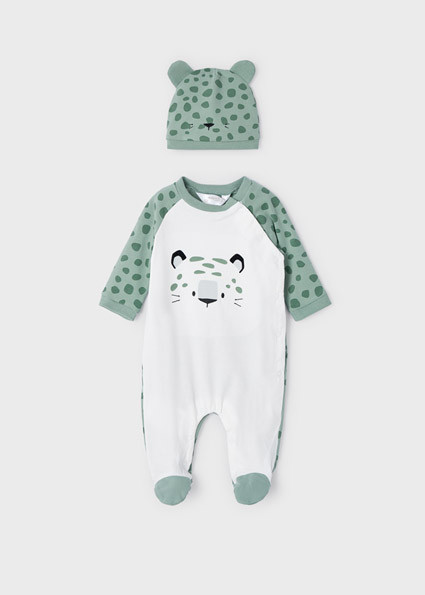 Pijama ECOFRIENDS cu caciulita și pantera, pentru bebe băiat, Mayoral