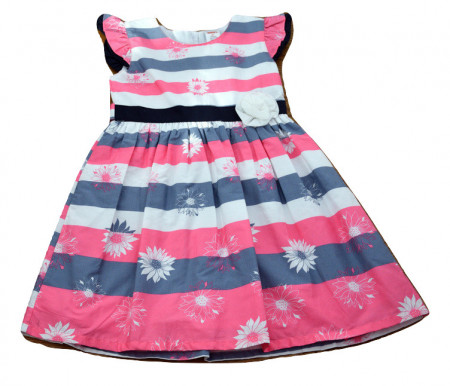 Rochie din poplin, multicolora