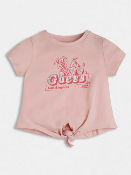 Tricou fete nou nascut din bumbac Guess