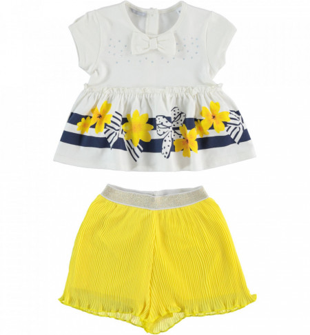 Set tricou si pantalon galben