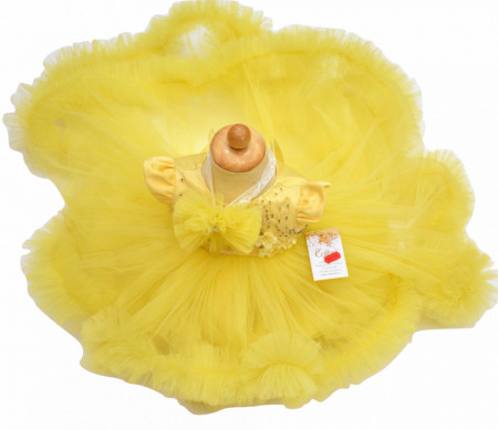 Rochie printesa Celesta galbena