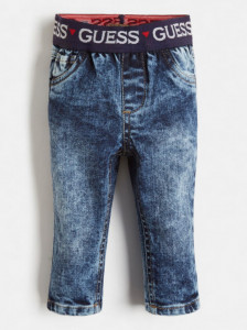 Blue Jeans de băieți, cu bandă Guess în talie