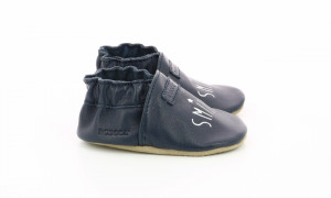 Botosi de piele pentru bebe, bleumarin, Robeez