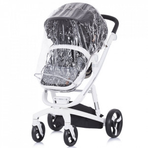 Carucior Chipolino Electra 3 in 1 negru cu cadru alb
