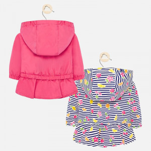 Geaca de fas reversibila bebe fetita nou-nascuta