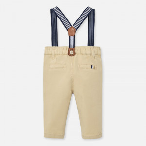 Pantaloni lungi bretele bebe baiat nou-nascut