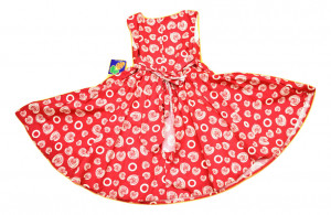 Rochie de fete cu imprimeuri albe