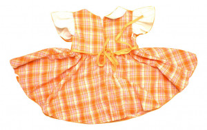 Rochie in carouri cu maneca scurta