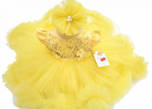 Rochie printesa Celesta galbena