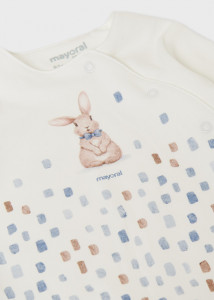 Set ECOFRIENDS salopeta cu bavețică și căciuliță bebe, Mayoral