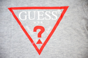 Tricou Guess logo gri