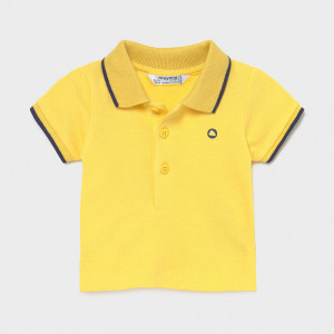Tricou polo nou nascut baiat galben Mayoral