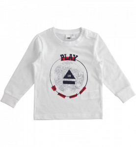 Bluze de baieti din bumbac IDO alb si bleumarin