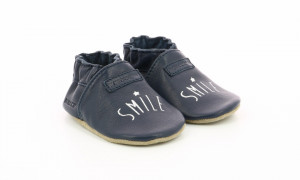 Botosi de piele pentru bebe, bleumarin, Robeez