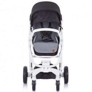 Carucior Chipolino Electra 3 in 1 negru cu cadru alb