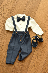 Costum cu pantalon in carouri bleomarin si albastru electric 4 piese