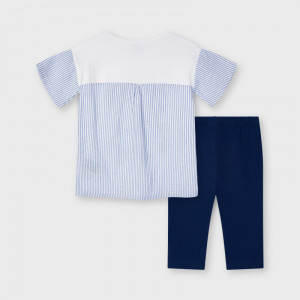Costum cu tricou si colant din bumbac Mayoral