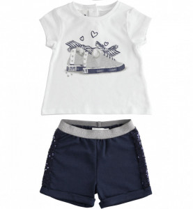 Costum fete Ido din 2 piese: tricou si pantaloni scurti