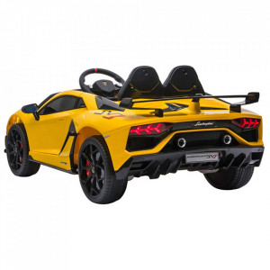 Masinuta electrica Chipolino Lamborghini Aventador SVJ yellow cu roti EVA