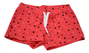 Pantalon scurt, bumbac, inprimeu inimioare