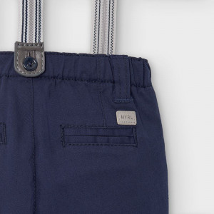 Pantaloni bleumarin lungi cu bretele detasabile Mayoral