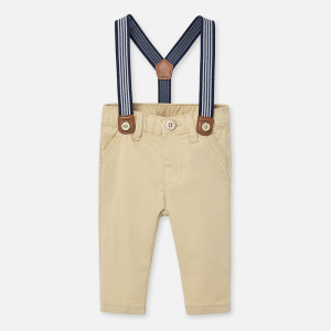 Pantaloni lungi bretele bebe baiat nou-nascut