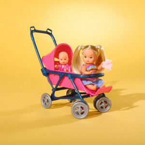 Papusa Simba Steffi Love 29 cm Baby World cu 2 copii, 1 bebelus si accesorii