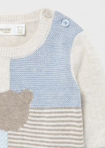 Pulover și pantaloni cu botoșei pentru bebe băiat, Mayoral