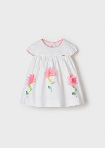 Rochie brodata bebe fetita somon Mayoral