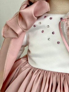 Rochie cu matasica roz prafuit