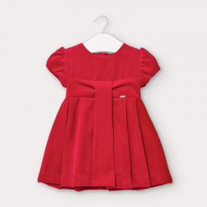 Rochie de fete din catifea roz Mayoral