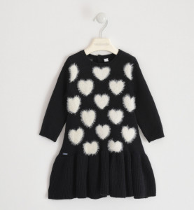 Rochie tricotata Ido cu inimioare