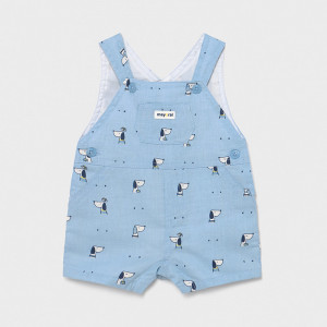 Salopeta cu tricou pentru nou nascut baiat bleo Mayoral
