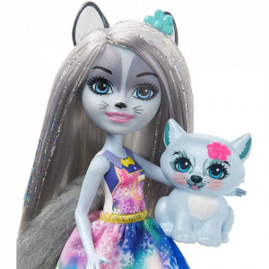 Set Enchantimals by Mattel papusa Winsley Wolf, figurina Trooper si accesorii