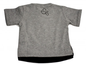 Tricou copii, gri un telefon imprimat