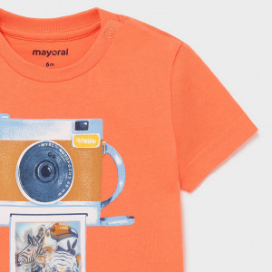 Tricou portocaliu cu maneca scurta de baiat mayoral