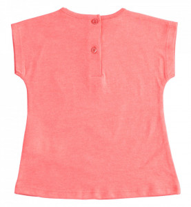 Tricou portocaliu din bumbac cu steluta in paiete IDO