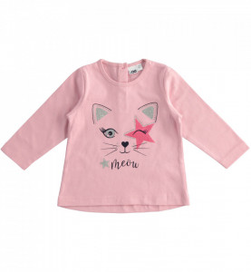 Bluza bebe fetita din bumbac roz IDO